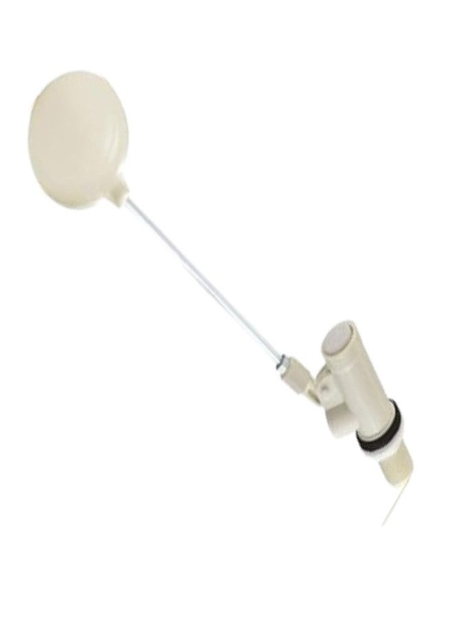 Ennius PVC Ball Cock Set with Aluminum Rod and Ball, Durable Water Float Ballcock Valve for Flush Tank, Toilet Accessory for Home (White Colour). - Image 1